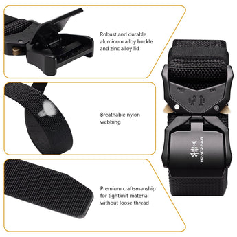 Men’s Tactical Belt with Quick Release Buckle - Bassdash