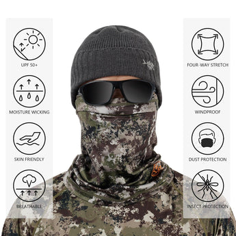 Fleece Neck Warmer Neck Gaiter with Nose Hole - Bassdash