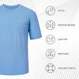 Men's UPF 50+ Short Sleeve Pocket T-Shirt FS26M - Bassdash