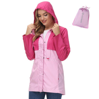 Lightbare Women's Water Resistant Ripstop Rain Coat LB02W - Bassdash