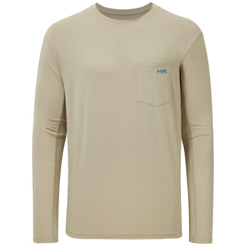 Men’s UPF 50+ Long Sleeve Sun Shirt with Chest Pocket - Bassdash