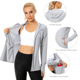 Lightbare Women's UPF 50+ Sun Protection Full Zip Hoodie Jacket - Bassdash