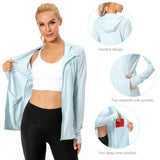 Lightbare Women's UPF 50+ Sun Protection Full Zip Hoodie Jacket - Bassdash