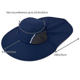 Unisex UPF 50+ Water Resistant Sun Hat with Neck Flap FH06 - Bassdash