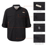 Men's UPF 50+ Long Sleeve Fishing Button Down Shirt FS21M - Bassdash