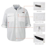Men's UPF 50+ Long Sleeve Fishing Button Down Shirt FS21M - Bassdash