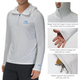 Men's UPF 50+ 1/4 Zipper Fishing hoodie Shirts FS24M - Bassdash