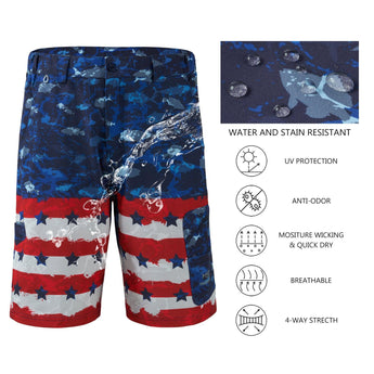 Men's UPF 50+ 10.5” Cargo Shorts Quick Dry Water Resistant FP01M - Bassdash