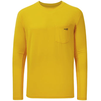 Men’s UPF 50+ Long Sleeve Sun Shirt with Chest Pocket - Bassdash