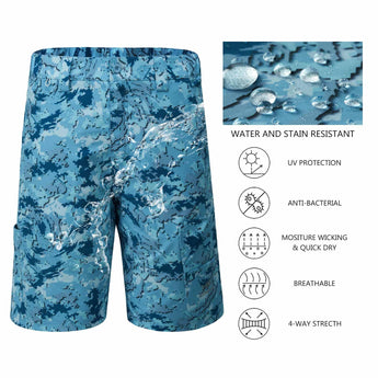 Men's UPF 50+ 10.5” Cargo Shorts Quick Dry Water Resistant FP01M - Bassdash