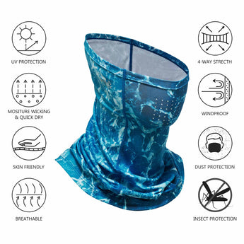 UPF 50+ Neck Gaiter with Breathable Holes - Bassdash