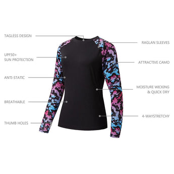 Women’s UPF 50+ Camo Long Sleeve Fishing Shirts - Bassdash
