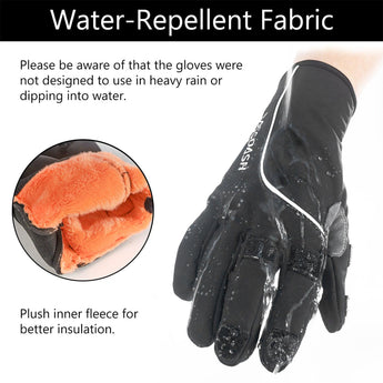 WintePro Water-resistant Fishing Hunting Gloves with Fleece Lining - Bassdash