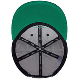 Unisex Flat Brim Trucker Cap - Green and Black2 - Bassdash