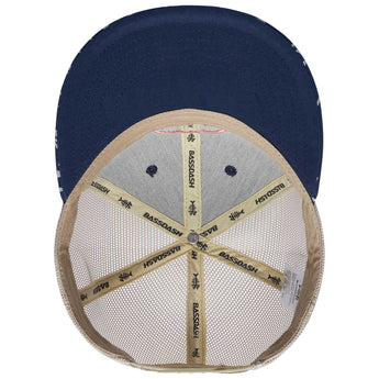 Unisex Flat Brim Trucker Cap - Navy Blue5 - Bassdash
