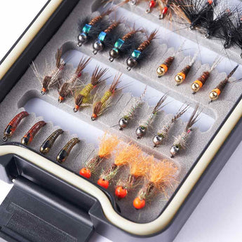 32/60/62 Pcs Fly Fishing Flies Barbed or Barbless Trout Grayling - Bassdash
