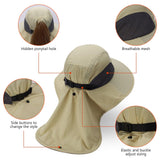 Unisex UPF 50+ Water Resistant Sun Hat with Neck Flap FH06 - Bassdash