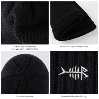 Fleece Lining Winter Knit Beanie - Bassdash