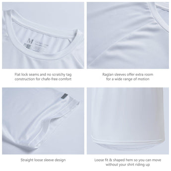 Lightbare Men Short Sleeve Shirt Lightweight Quick Dry Anti Odor - Bassdash