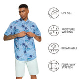 Men's UPF 50+ Short Sleeve Button Down Shirt FS28M - Bassdash