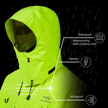 Mens's Valor Breathable Waterproof Fishing Jacket - Bassdash
