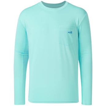 Men’s UPF 50+ Long Sleeve Fishing Shirt with Chest Pocket - Bassdash