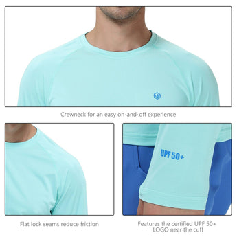 LIGHTBARE Men's UPF 50+ Raglan LS T-Shirt - Bassdash