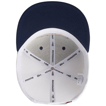 Unisex Flat Brim Trucker Cap - Collegiate Navy Bass5 - Bassdash