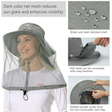 UPF 50+ Mosquito Sun Hat with Neck Flap - Bassdash