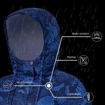 Lightbare Women's Water Resistant Ripstop Rain Coat LB02W - Bassdash