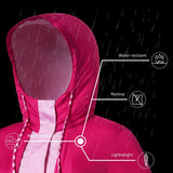 Lightbare Women's Water Resistant Ripstop Rain Coat LB02W - Bassdash