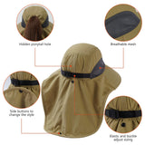 Unisex UPF 50+ Water Resistant Sun Hat with Neck Flap FH06 - Bassdash