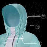 Lightbare Women's Water Resistant Ripstop Rain Coat LB02W - Bassdash