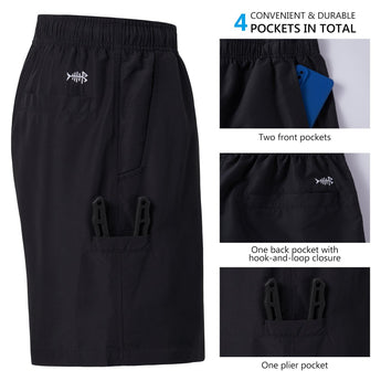 Men's 8in Quick Dry UPF 50+ Water Shorts FP04M - Bassdash