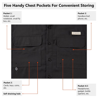 Men's UPF 50+ Long Sleeve Fishing Button Down Shirt FS21M - Bassdash