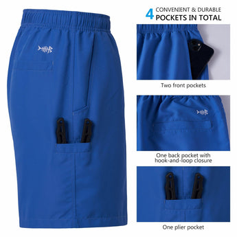 Men's 8in Quick Dry UPF 50+ Water Shorts FP04M - Bassdash