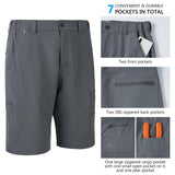Men's UPF 50+ 10.5” Cargo Shorts Quick Dry Water Resistant FP01M - Bassdash