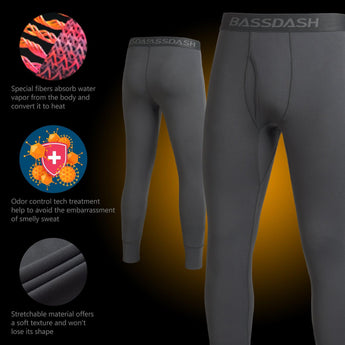 Men's Lightweight Thermal Base Layer Bottom FS19M - Bassdash