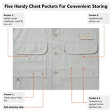 Men's UPF 50+ Long Sleeve Fishing Button Down Shirt FS21M - Bassdash