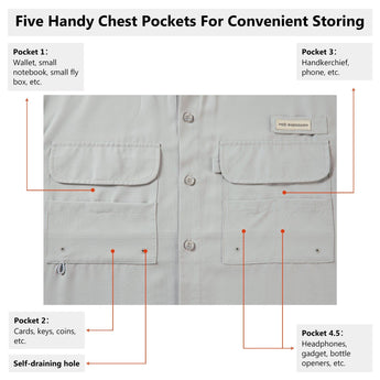 Men's UPF 50+ Long Sleeve Fishing Button Down Shirt FS21M - Bassdash