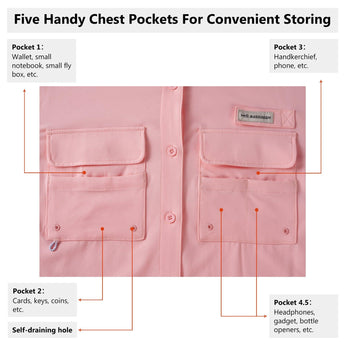 Women's UPF 50+ Long Sleeve Button Down Shirt FS21W - Bassdash