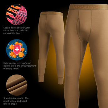 Men's Lightweight Thermal Base Layer Bottom FS19M - Bassdash