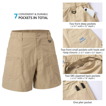 Men's 6in Quick Dry Water Resistant UPF 50+ Shorts FP03M - Bassdash