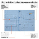 Men's UPF 50+ Long Sleeve Fishing Button Down Shirt FS21M - Bassdash