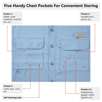 Men's UPF 50+ Long Sleeve Fishing Button Down Shirt FS21M - Bassdash