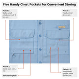 Men's UPF 50+ Long Sleeve Fishing Button Down Shirt FS21M - Bassdash