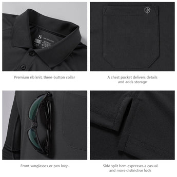 Lightbare Men's Performance Polo Shirt - Bassdash