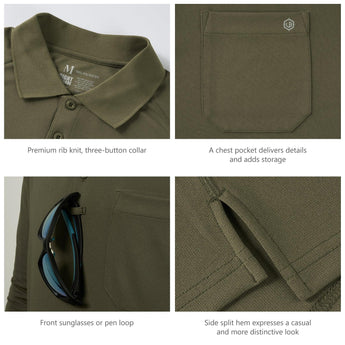 Lightbare Men's Performance Polo Shirt - Bassdash