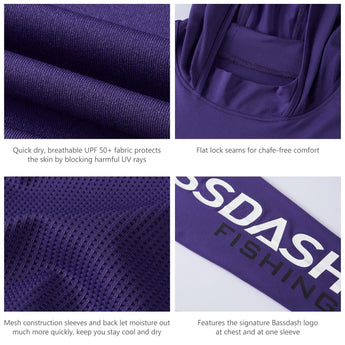 Men’s UPF 50+ Sun Long Sleeve Fishing Hoodie FS03M - Bassdash