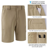 Men's UPF 50+ 10.5” Cargo Shorts Quick Dry Water Resistant FP01M - Bassdash
